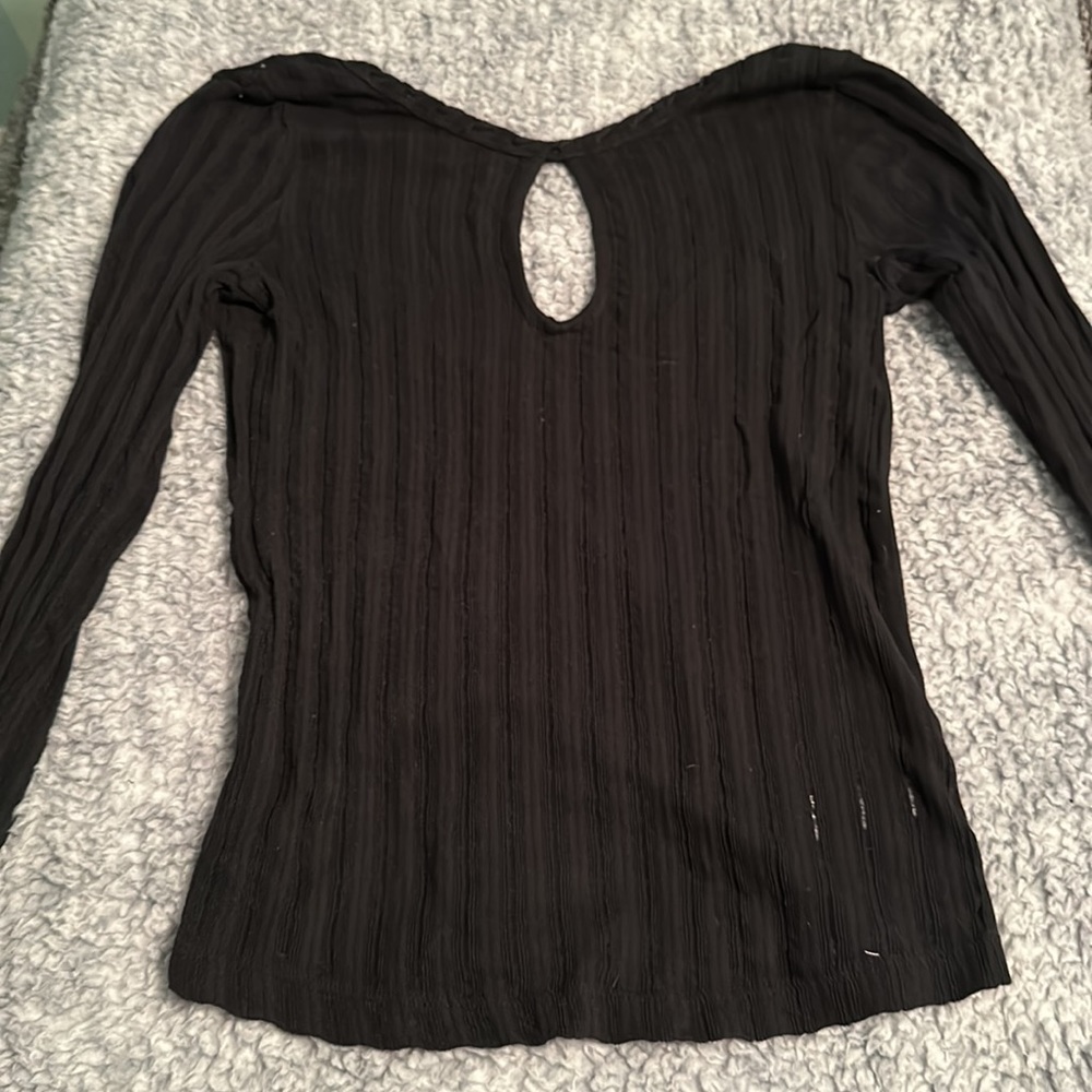 Ribbed Keyhole Sweater